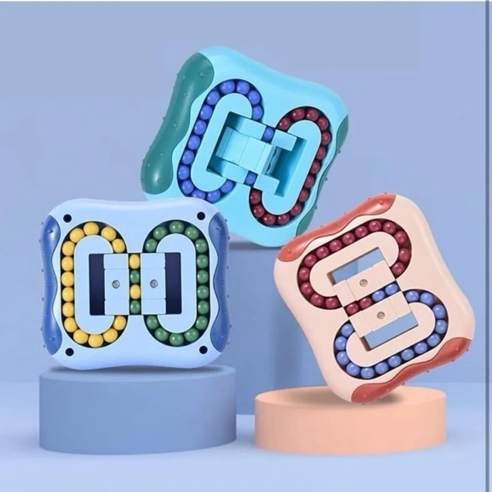 Magic Bean Rotating Cube Puzzle Fidget Toys Anti Stress Ball IQ Games Educationa
